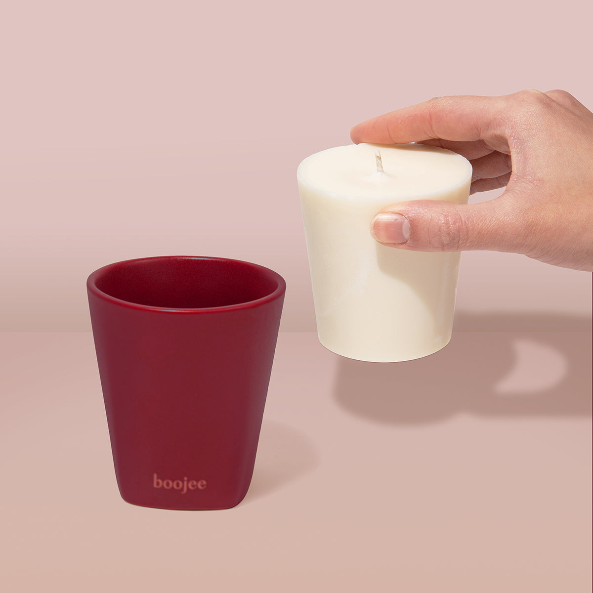 Burgundy Ceramic Vessel